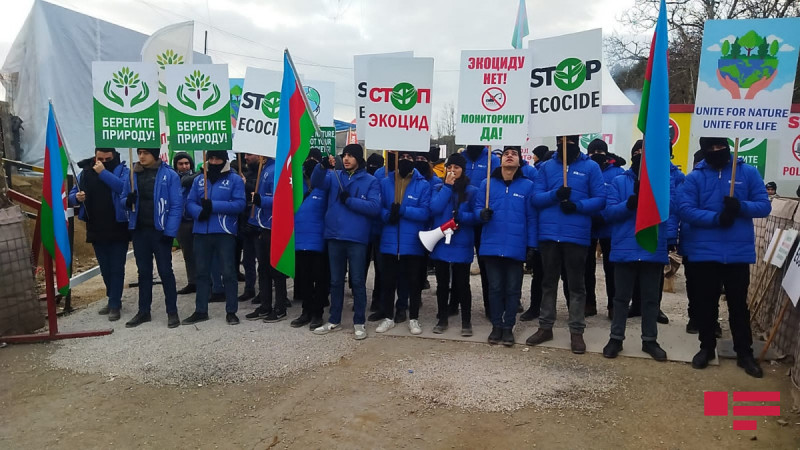 Экоакция на дороге Ханкенди-Лачын: демонстранты проявляют высокую  активность и на 134-й день